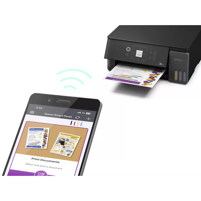 Epson EcoTank L3360 Inkjet Colour Multifunction Printer (A4, Wi-Fi, Black)