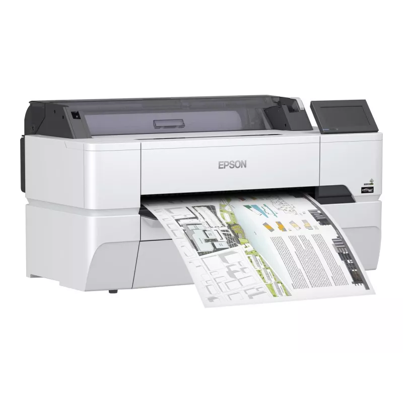 Epson SureColor SC-T3405N Large Format Printer - 24 inch, Colour, Inkjet, Roll A1, 2400 x 1200 dpi, Gigabit LAN, Wi-Fi, USB 3.0, No Stand