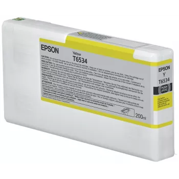 Epson T653400 Yellow Ink Cartridge (200 ml, Pigment, UltraChrome HDR) for Stylus Pro 4900/7890/7900/9890/9900