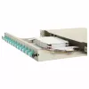 Equip 12-Port Fiber Optic Splice Box, LC Duplex, OM3, 1U, Equipped, Grey