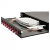 EQUIP 12-Port Fiber Optic Splice Box, LC Duplex, OM4, 1U, Equipped, Black