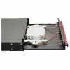 EQUIP 12-Port Fiber Optic Splice Box, LC Duplex, OM4, 1U, Equipped, Black
