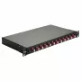 EQUIP 12-Port Fiber Optic Splice Box, LC Duplex, OM4, 1U, Equipped, Black