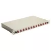 Equip 12-Port Fiber Optic Splice Box, LC Duplex, OM4, 1U, Equipped, Grey