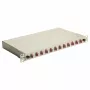 Equip 12-Port Fiber Optic Splice Box, LC Duplex, OM4, 1U, Equipped, Grey