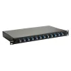 Equip 12-Port Fiber Optic Splice Box, LC Duplex, OS2 Single-mode, 1U Rack Mount, Equipped, Black