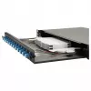 Equip 12-Port Fiber Optic Splice Box, LC Duplex, OS2 Single-mode, 1U Rack Mount, Equipped, Black
