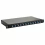 Equip 12-Port Fiber Optic Splice Box, LC Duplex, OS2 Single-mode, 1U Rack Mount, Equipped, Black