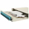 Equip 12-Port Fiber Optic Splice Box, SC Duplex, OM3, 1U Rackmount, Equipped, Grey