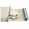 Equip 12-Port Fiber Optic Splice Box, SC Duplex, OM3, 1U Rackmount, Equipped, Grey