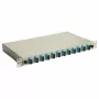 Equip 12-Port Fiber Optic Splice Box, SC Duplex, OM3, 1U Rackmount, Equipped, Grey