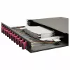 Equip 12-Port SC Duplex OM4 Fiber Optic Splice Box, 1U Rackmount, Fully Equipped, Black