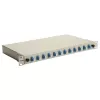 Equip 12-Port LC Duplex OS2 Fiber Optic Splice Box, 1U Rackmount, Grey