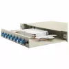 Equip 12-Port LC Duplex OS2 Fiber Optic Splice Box, 1U Rackmount, Grey