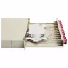 Equip 12-Port SC Duplex OM4 Fiber Optic Splice Box, 1U, Fully Equipped, Grey