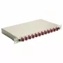 Equip 12-Port SC Duplex OM4 Fiber Optic Splice Box, 1U, Fully Equipped, Grey