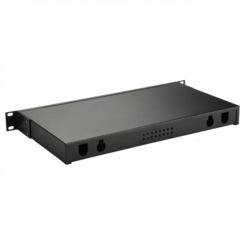 EQUIP 337111 19 inch 1U Fiber Optic Space Box without Panel, Steel Black