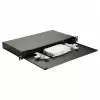 EQUIP 337111 19 inch 1U Fiber Optic Space Box without Panel, Steel Black
