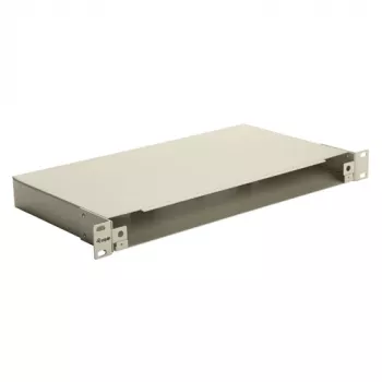 EQUIP 19 inch Fiber Optic Space Box Enclosure, 1U, Steel, Green, Without Panel