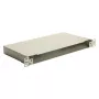 EQUIP 19 inch Fiber Optic Space Box Enclosure, 1U, Steel, Green, Without Panel