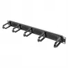 Equip 19-inch Cable Management Panel, 5 Plastic Rings, Steel, 1U, Black (RAL 9005)