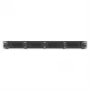 Equip 19-inch Cable Management Panel, 5 Plastic Rings, Steel, 1U, Black (RAL 9005)