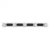 Equip 19-inch Cable Management Panel with 5 Plastic Rings, Steel, 1U, RAL7035