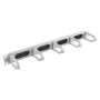 Equip 19-inch Cable Management Panel with 5 Plastic Rings, Steel, 1U, RAL7035