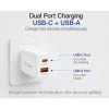 Equip 2-Port USB-C PD3.0/USB-A GaN Wall Charger 20W White