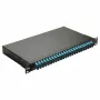 EQUIP 24-Port Fiber Optic Splice Box, LC Duplex, OM3, 1U, Equipped, Black