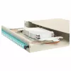 Equip 24-Port Fiber Optic Splice Box, LC Duplex, OM3, 1U, Equipped, Grey