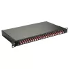 Equip 24-Port Fiber Optic Splice Box, LC Duplex, OM4, 1U, Equipped, Black