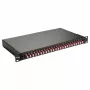 Equip 24-Port Fiber Optic Splice Box, LC Duplex, OM4, 1U, Equipped, Black