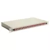 EQUIP 24-Port Fiber Optic Splice Box, LC Duplex, OM4, 1U, Equipped, Grey