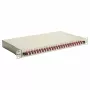 EQUIP 24-Port Fiber Optic Splice Box, LC Duplex, OM4, 1U, Equipped, Grey