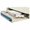 EQUIP 24-Port Fiber Optic Splice Box, LC Duplex, OS2, 1U, Equipped, Grey