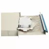 EQUIP 24-Port Fiber Optic Splice Box, LC Duplex, OS2, 1U, Equipped, Grey