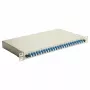 EQUIP 24-Port Fiber Optic Splice Box, LC Duplex, OS2, 1U, Equipped, Grey
