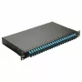 Equip 24-Port Fiber Optic Splice Box, SC Duplex, OM3, 1U, Equipped, Black