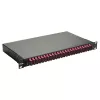 Equip 24-Port Fiber Optic Splice Box, SC Duplex, OM4, 1U, Equipped, Black