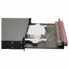 Equip 24-Port Fiber Optic Splice Box, SC Duplex, OM4, 1U, Equipped, Black