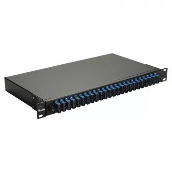 Equip 24-Port Fiber Optic Splice Box, SC Duplex, OS2, 1U, Equipped, Black