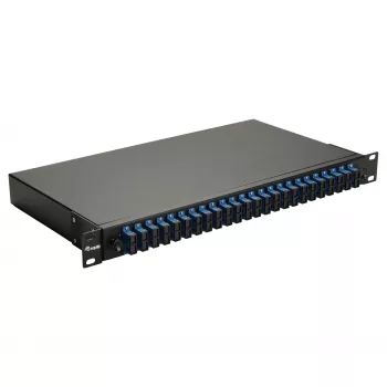 Equip 24-Port Fiber Optic Splice Box, SC Duplex, OS2, 1U, Equipped, Black