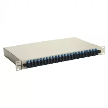 Equip 24-Port Fiber Optic Splice Box, SC Duplex, OS2, 1U, Equipped, Grey