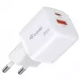 Equip 245526 2-Port USB-C PD3.0 / USB-A GaN 20W Wall Charger, White