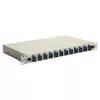 Equip 591911 12-Port SC Duplex Fiber Optic Splice Box, OS2, 1U, Fully Equipped, Grey