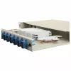 Equip 591911 12-Port SC Duplex Fiber Optic Splice Box, OS2, 1U, Fully Equipped, Grey