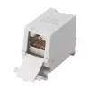 Equip Cat6A Shielded Keystone Coupler 1xRJ45 DIN Rail Grey