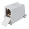 Equip Cat6A Shielded Keystone Coupler 1xRJ45 DIN Rail Grey