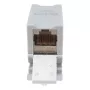 Equip Cat6A Shielded Keystone Coupler 1xRJ45 DIN Rail Grey